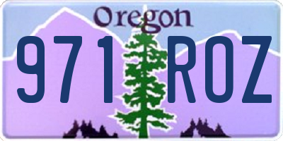 OR license plate 971ROZ