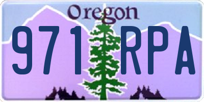 OR license plate 971RPA