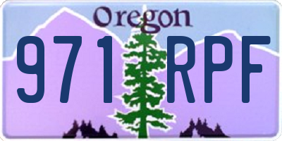 OR license plate 971RPF