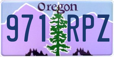 OR license plate 971RPZ