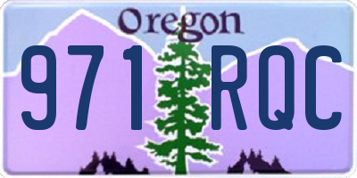 OR license plate 971RQC