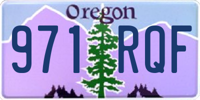 OR license plate 971RQF
