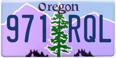 OR license plate 971RQL