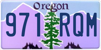 OR license plate 971RQM
