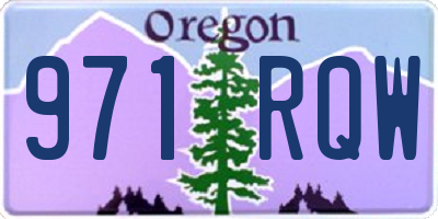 OR license plate 971RQW