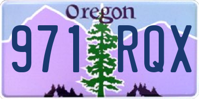 OR license plate 971RQX