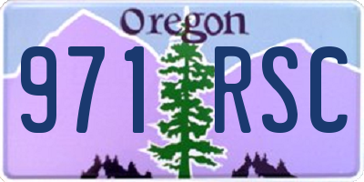 OR license plate 971RSC