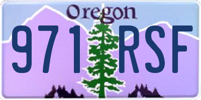 OR license plate 971RSF