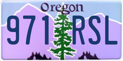 OR license plate 971RSL