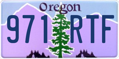 OR license plate 971RTF
