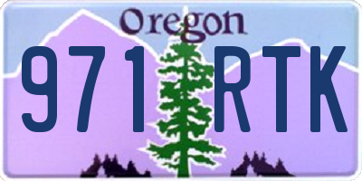 OR license plate 971RTK