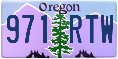 OR license plate 971RTW
