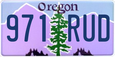 OR license plate 971RUD