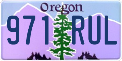 OR license plate 971RUL