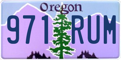 OR license plate 971RUM
