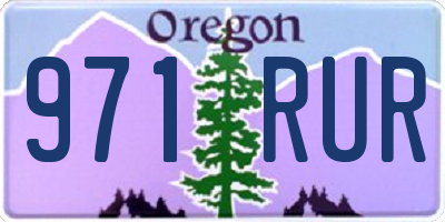 OR license plate 971RUR