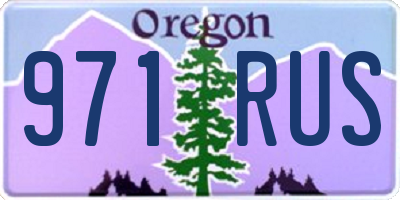 OR license plate 971RUS