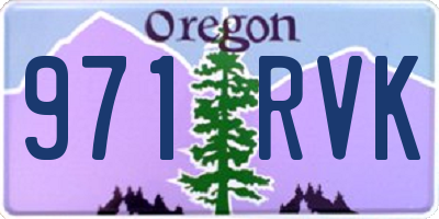 OR license plate 971RVK