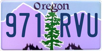 OR license plate 971RVU
