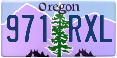OR license plate 971RXL