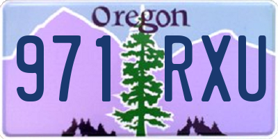 OR license plate 971RXU