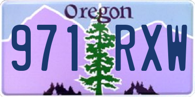 OR license plate 971RXW