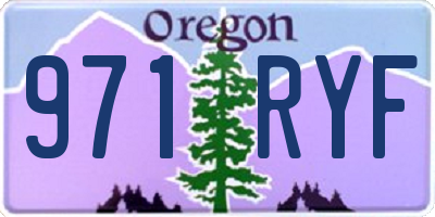 OR license plate 971RYF
