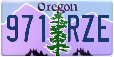 OR license plate 971RZE