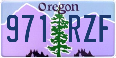 OR license plate 971RZF