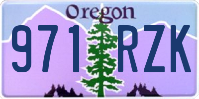 OR license plate 971RZK