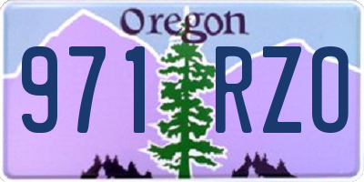 OR license plate 971RZO