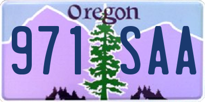 OR license plate 971SAA