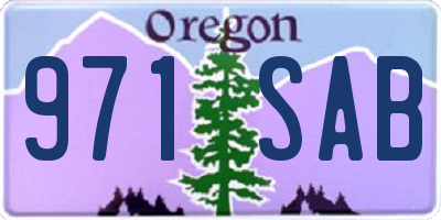 OR license plate 971SAB