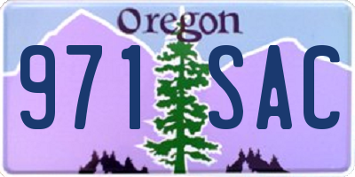 OR license plate 971SAC