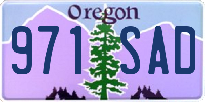 OR license plate 971SAD