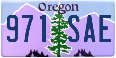 OR license plate 971SAE