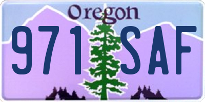 OR license plate 971SAF