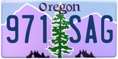 OR license plate 971SAG