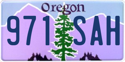 OR license plate 971SAH