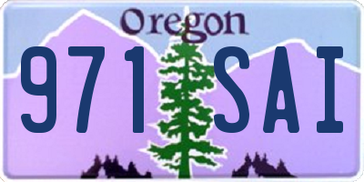 OR license plate 971SAI