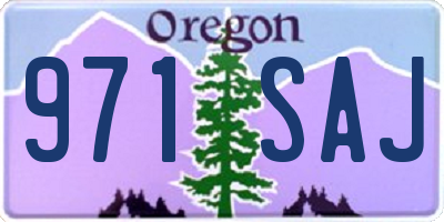 OR license plate 971SAJ