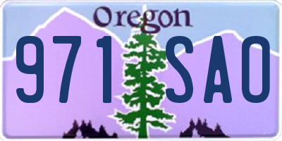 OR license plate 971SAO