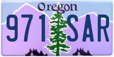 OR license plate 971SAR