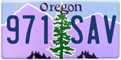 OR license plate 971SAV