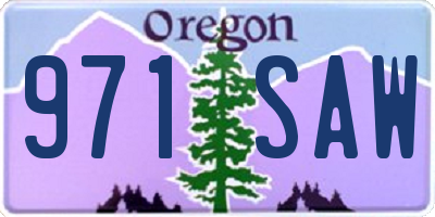 OR license plate 971SAW