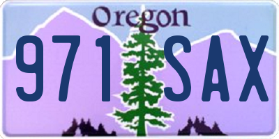 OR license plate 971SAX