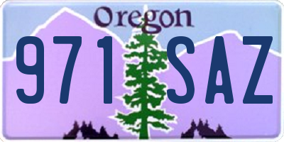 OR license plate 971SAZ