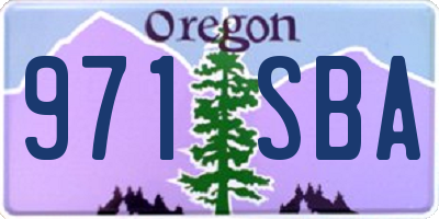 OR license plate 971SBA