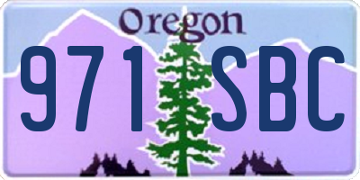 OR license plate 971SBC
