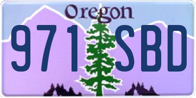 OR license plate 971SBD